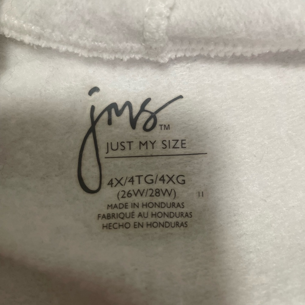 white zip up hoodie